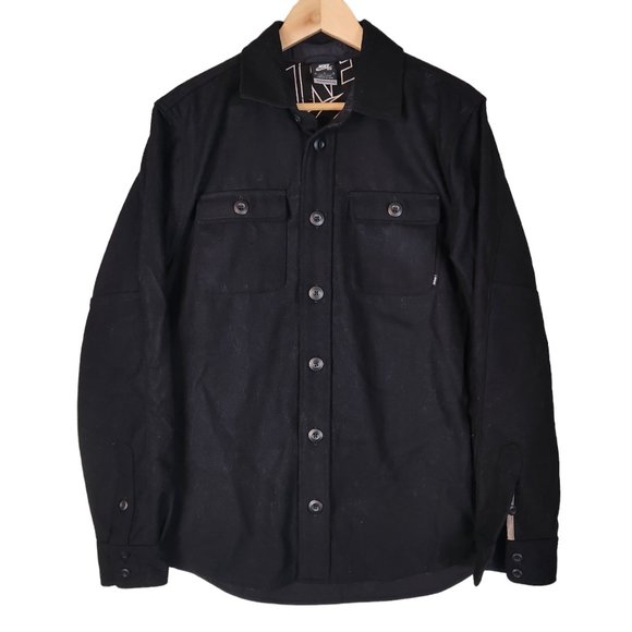 Nike Other - Nike SB Holgate Wool Flannel Jacket Medium Black